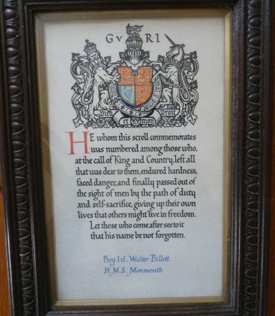 Billett King letter