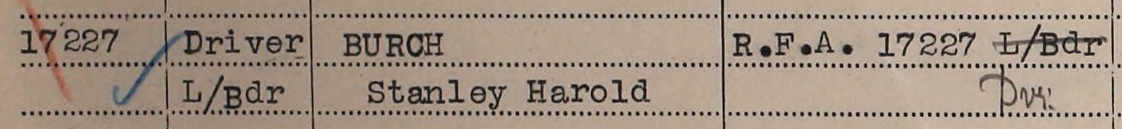 Medal card excerpt