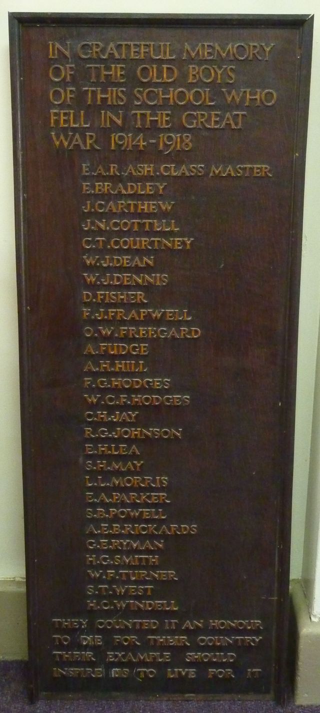 City of Bath Boys School memorial