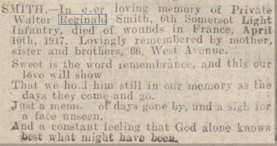 1924 In memoriam Reg Smith