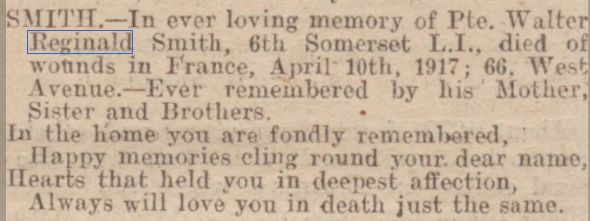 1925 In memoriam Reg Smith