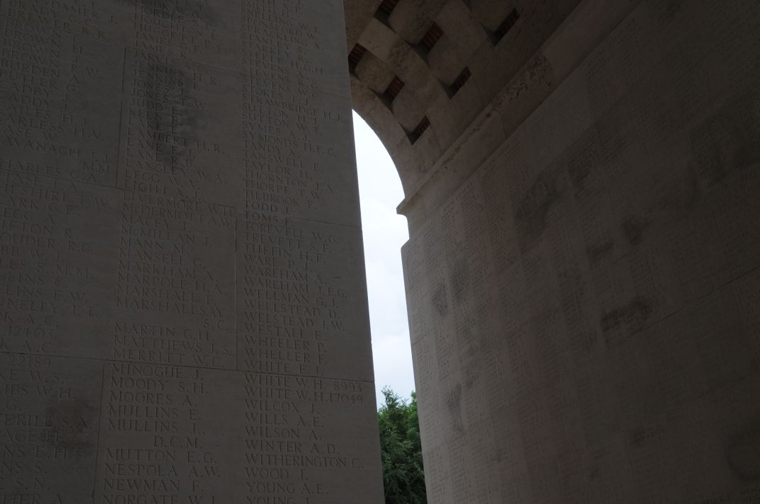 Ware on Thiepval Memorial